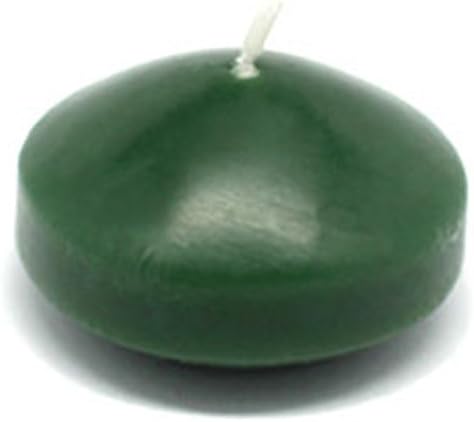 Zest Candle CFZ-016_12 288-Piece Floating Candle, 1.75", Hunter Green