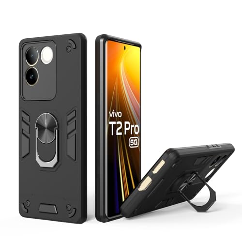 Image of NDCOM for Iqoo Z7 Pro 5G Back Cover | Vivo T2 Pro 5G Mobile Back Cover | Vivo T2Pro 5G Back Cover | Premium Protection | Ring Holder Case