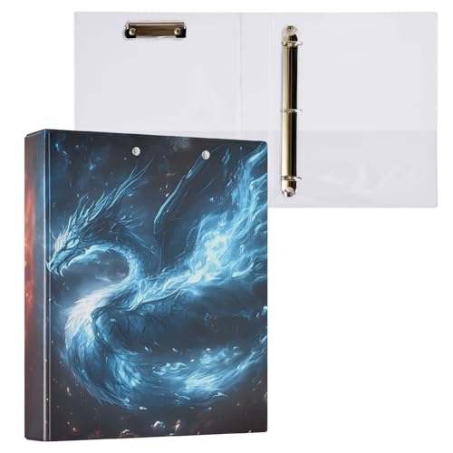 Image of SsangYong 3 Ring Binder with 2 Interior Pockets 1.5 inch Binders 3 Ring Heavy Duty Fit 8.5 inch x 11 inch Letter for Office School, 2 Pack