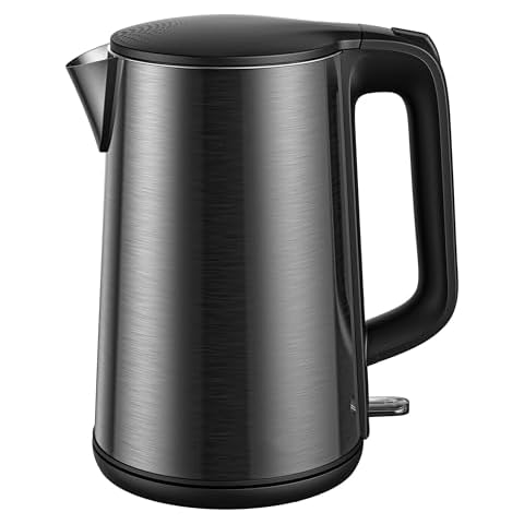 Electric Kettle Stainless Steel, Airyoyo 1.7 Liter Cordless Hot Water Boiler Electric Tea Kettle BPA-Free, Electric Kettle For Boiling Water Auto Shut Off & Boil-Dry Protection Cover