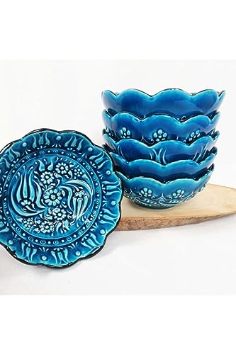 Lemose RTX 1 Handmade Decorative Turkish Ceramic Bowl Set Of 6 thumb #2