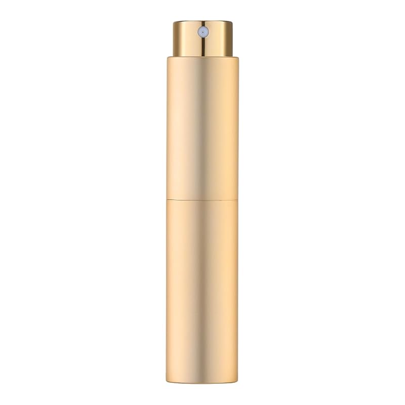 Frasco atomizador de perfume Tekson 10 mL com spray, dourado, Pacote com 1