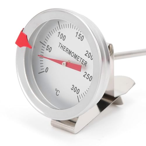 Termómetro De Dial, Termómetro Para Freír, Termómetro De Caramelo Con Clip Para Olla, Termómetro De Clip, 12 Pulgadas Termómetro De Cocina De Carne De Acero Inoxidable Para Freír, Parrilla(30cm)