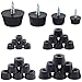 Hilitchi 400 Gun-Black Thicker Grommets with Washers Assortment Kit, 1/5 Inch - 6mm, Hole Self Backing Eyelet for Bead Cores, Clothing, Leather, Canvas