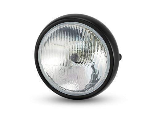 Alchemy Parts 6" Metal Negro H4 Retro Vintage Faro de la Moto Project Cafe Racer Motocicleta Cover