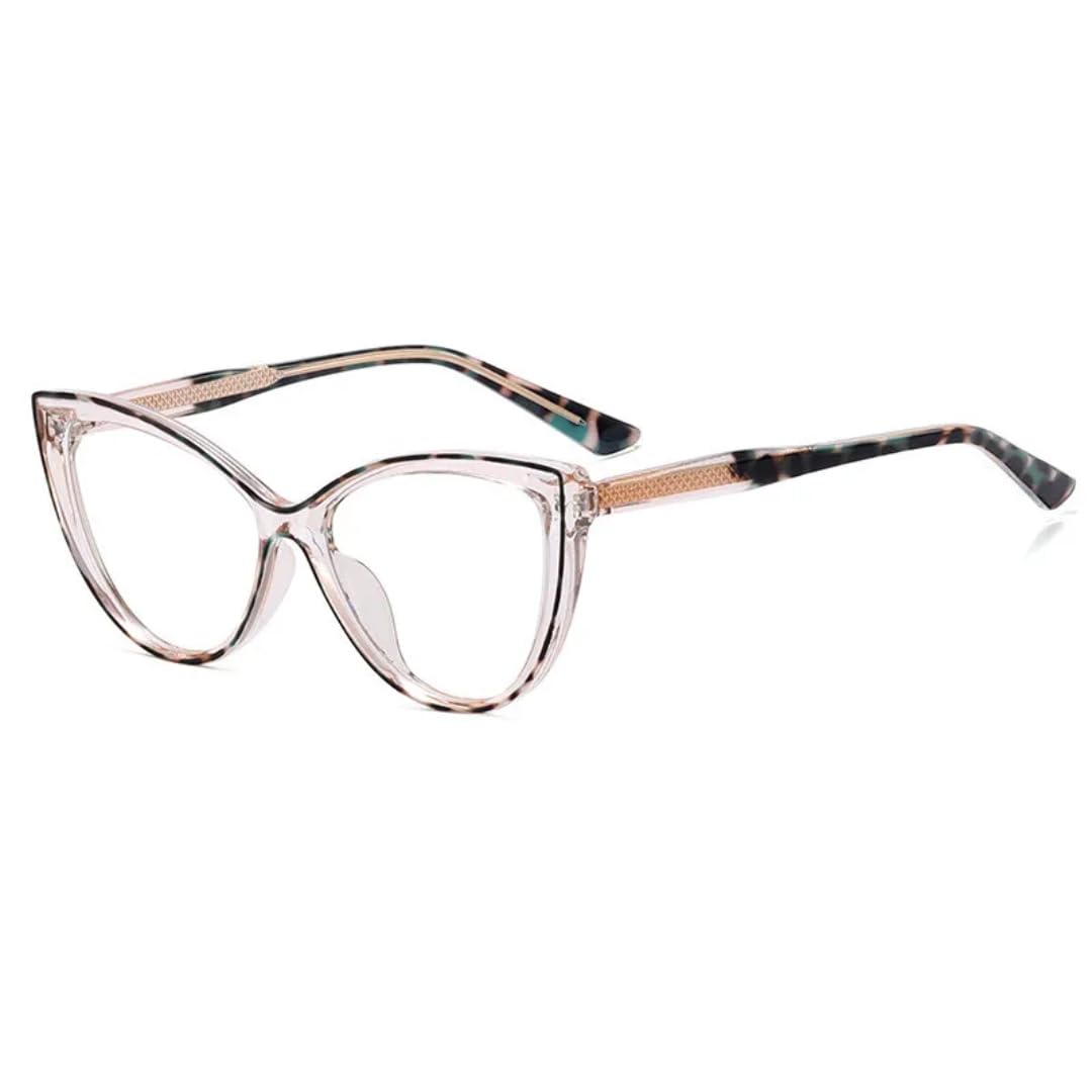 Sonnenbrille mit modischem Federscharnier und klaren Gläsern
