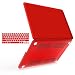 iBenzer Basic Soft-Touch Series Plastic Hard Case Cover for Apple MacBook Pro 15.4-inch 15.4" with Retina Display A1398 (Previous Generation) (Red)