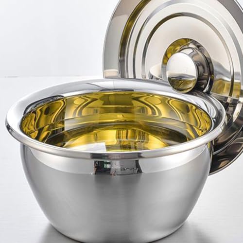 Bowl mezclador de acero inoxidable OSALADI con tapa 9 pulgadas miniatura 3