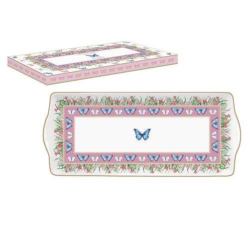 COFFRET PLAT A CAKE 35X15CM EN PORCELAINE