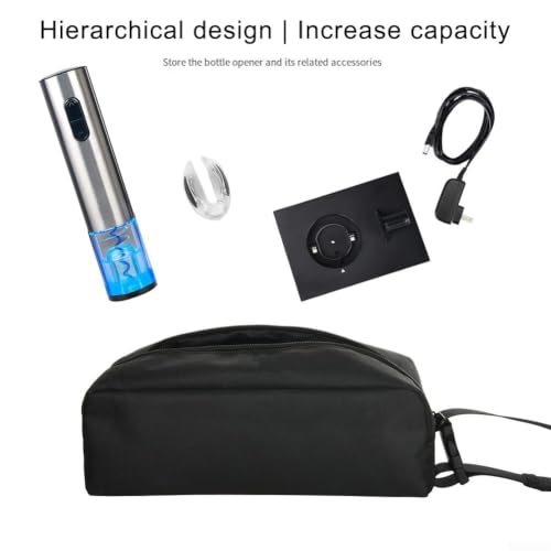 Ouvre-bouteille électrique compact sac de rangement étanche en nylon Oxford avec couches organisées – vue 7