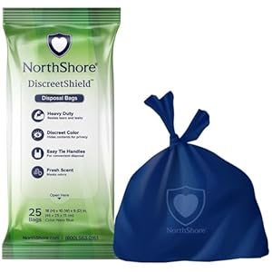 NorthShore DiscreetShield Disposal Bags, 75 Count (3/25s)