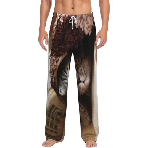 Pantalon pyjama chat homme en polaire chaude pour des soirées cocooning confort