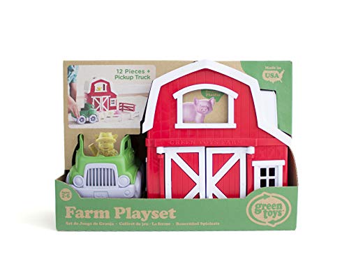 Green Toys 8601158, Bauernhof mit Truck und Spielfiguren, Spielset für Kinder ab 24 Monaten, 13-teilig – Bild 7