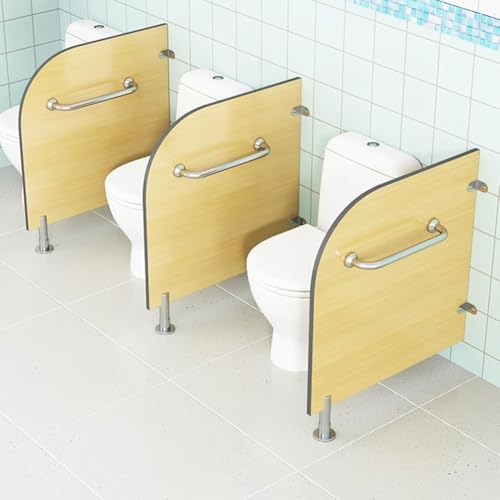 Barrera para urinal de piso, tabique de privacidad para inodoro público, tablero impermeable para urinal, divisor de pared para escuelas y centros comerciales (23,6 x 23,6 pulgadas / 1 pieza) miniatura 3