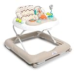 Toral Andador Bebes con Bandeja de Juegos y Altura Ajustable, Seguro Anticaídas, Correpasillos Bebe 1 Año, Tacata Bebe Ideal para Aprender a Caminar - Andador Bebe Modelo Sonajero Beige