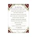 Rustic Christmas Party Games Holiday Trivia Card (25 Pack) Poinsettia Red and Gold