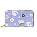 Produktbild JHGFG Mode Handtasche Reißverschluss Brieftasche Muster Kawaii Kaffeetassen Telefon Kupplung Geldbörse Abendkupplung Blockieren Leder Brieftasche Multi Card Organizer