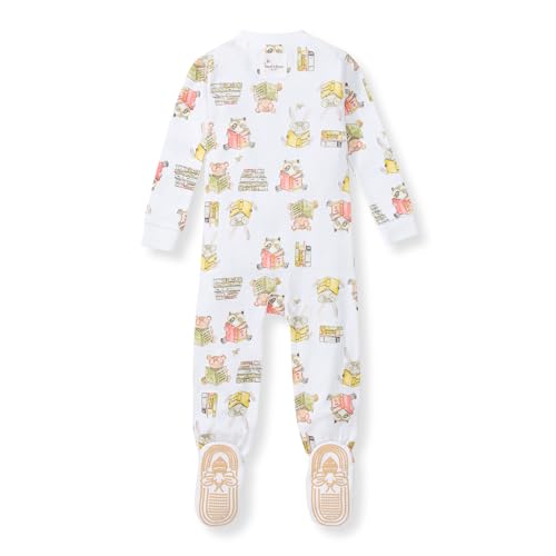 Burt's Bees Baby Baby Girl's Boys Sleeper Pajamas, 100% Organic Cotton, Soft One-Piece PJs, Diagonal Zip Up Jumpsuit, Snug Fit Footie with Snap Tab, Stardust Bunnies, 24 Months - Thumbnail 2