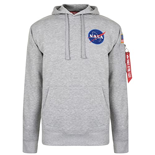 Alpha Industries Space Shuttle Hoody Kapuzensweat für Herren Grey Heather – Ansicht 1
