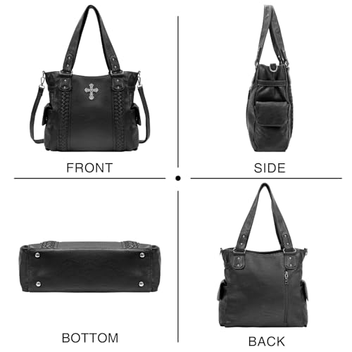 Bolso Hobo grande para mujer con asa y correa ajustable miniatura 5