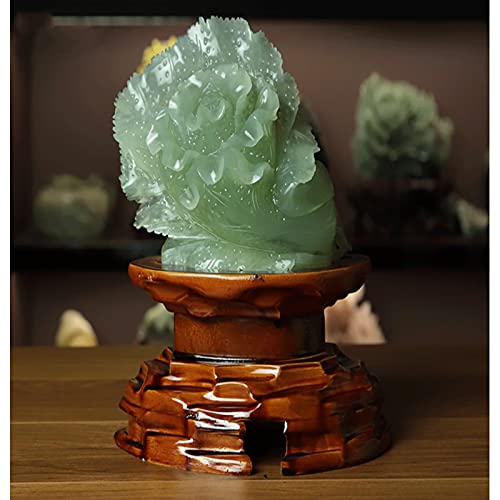 Chou en jade Feng Shui : objet déco luxe pour bureau et salon raffiné