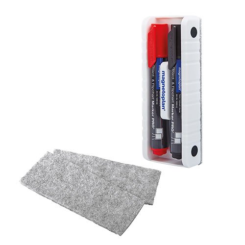 Preisvergleich Produktbild magnetoplan Tafellöscher mit 2 Boardmarkern, blau