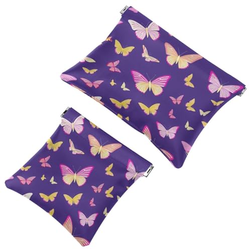 Travel Chic: Art Butterfly-1076 - Astuccio portatile per trucchi e piccoli oggetti Multicolore