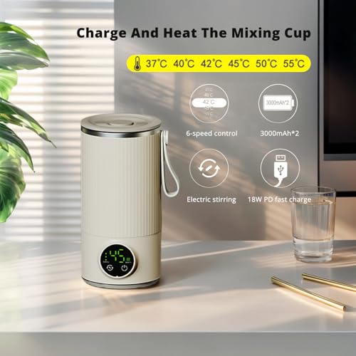 Mousseur lait vapeur portable 4 en 1 sans fil acier inoxydable écran commande température
