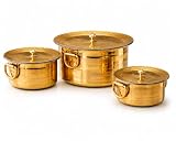 P-TAL Set of 3 Pure Brass Stock Pot
