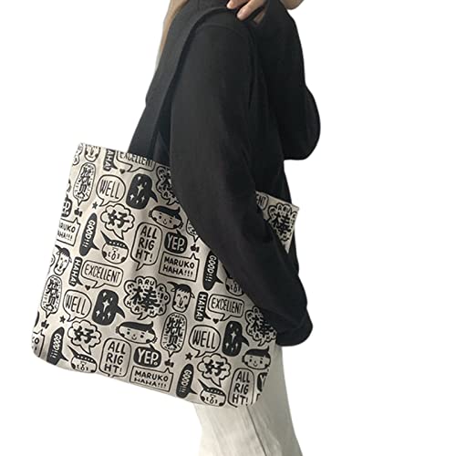 Sac de plage pliable grand volume et sac à main de courses en toile avec motif imprimé
