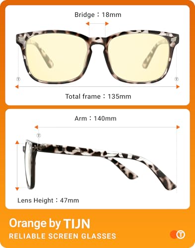 Image of TIJN Gaming Glasses Blue Light Blocking Glasses for Women Men Nerd Eyeglasses Screen Fatigue Anti UV Glare (Leopard(Gaming Glasses))