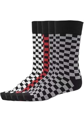 Urban Classics Unisex adulto Socken Check Socks 5-Pack Calcetines, blk/h.grey/wht, 39-42 | Ya disponible en tu tienda friki favorita! En mundofriki.es!