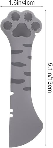 Miniatura 2 de Abrelatas para gatos, 4 piezas, accesorio de pata gris, cuchara corta de dibujos animados y hogar adorables gatos espátula alimentador de perros en