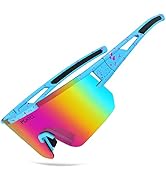 PSATCL Polarized Sunglasses for Men Women, UV400 Outdoor Sports Windproof Cycling Sunglasses for ...
