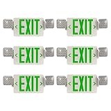TANLUX Green Exit Sign with Emergency Lights, LED Emergency Exit Light with Battery Backup, UL Liste