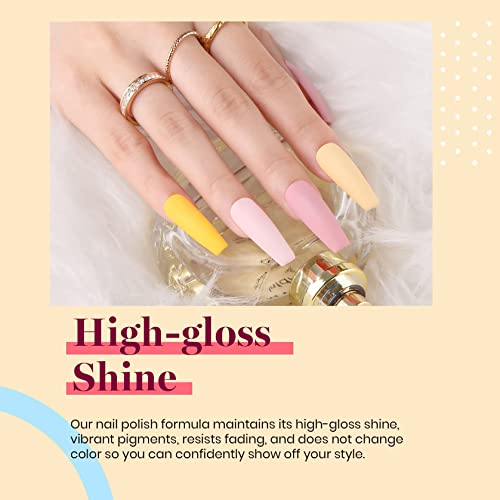 Image of Beetles Yellow Gel Polish - Lemon Chiffon 15ML /0.51Fl Oz, Pastel Yellow Gel Nail Polish, Soak Off UV LED Lamp Nails Art, Long-Lasting Manicure Salon DIY Home Bright Nails