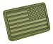 Hazard 4 US Flag Rubber 3D Velcro Morale Patch, Right Arm, OD Green