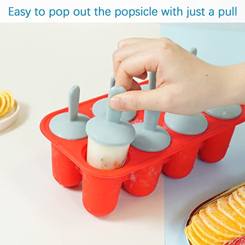Miaowoof Homemade Popsicles Molds, Silicone Ice Popsicle Maker, Mini Popsicle Molds For Kid Toddler Baby, Ice Pop Molds With 50 Popsicle Sticks, 50 Popsicle Bags, 8 Reusable Popsicle Sticks, Funnel #TOP2