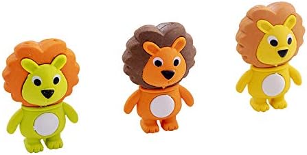 Miniatura 2 de Juego de 36 borradores de lápices de león, para niños, regalos de fiesta, recompensas de aula (león)