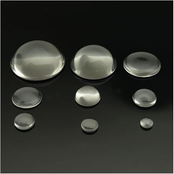 Microscope Observation 5pcs No Edge Diameter 6MM to 40MM Optional Glass Plano Convex Condenser Glass LED Lens Focusing Optical Lens(D30F45H6.9)
