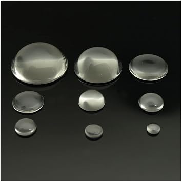 Microscope Observation 5pcs No Edge Diameter 6MM to 40MM Optional Glass Plano Convex Condenser Glass LED Lens Focusing Optical Lens(D30F45H6.9)