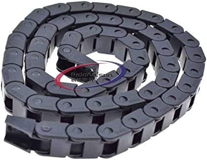 Black Plastic Flexible Nested Semi Closed Drag Chain Cable Wire Carrier for Electrical Machines (7x7mm)
