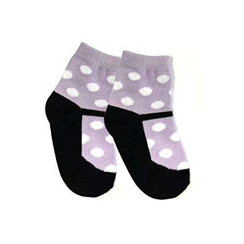 Bowbear Toddler Girls 4 Pair Non-Skid Polka Dot Mary Jane Socks #TOP4