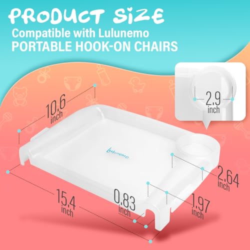 Baby Dinner Tray Compatible with Lulunemo Portable Hook-On Chairs,Portable Baby Feeding Tray for Clip-on Quick Meal Chairs,Ideal for Babies and Toddlers,Perfect for Home and Restaurant Dining(Clear) - Thumbnail 6