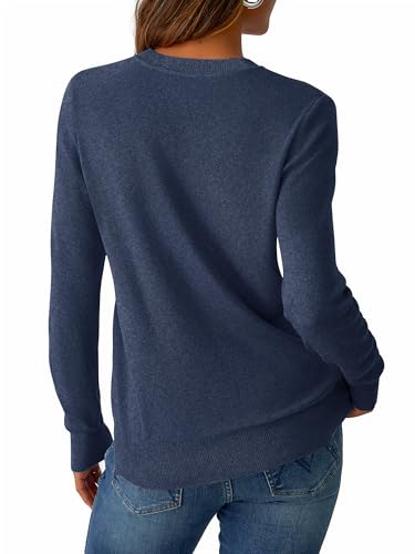 Image of GKBK Women's Sweaters 2026 Fall Fashion Lightweight Classic V Neck Business Casual Outfits Long Sleeve Knit Pullover Tops