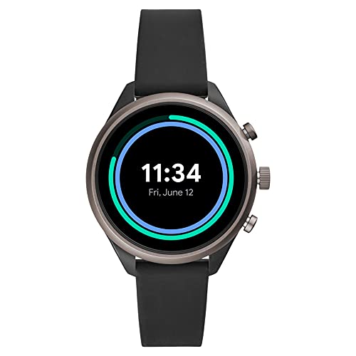 Fossil Sport (41mm, black) unisex Metal and Silicone Touchscreen Smartwatch with AMOLED screen, Heart Rate, GPS, NFC, Music storage and Smartphone Notifications - FTW6024