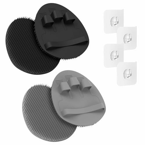Image of Manmihealth Soft Silicone Shower Brush, Silicone Body & Face Scrubber 4PCS