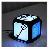 Kingdom Hearts Creative 3D Stereo LED Small Alarm Clock Children's Room Bedroom LED Night Light Electronic Clock Bedside Clock-USB Charging