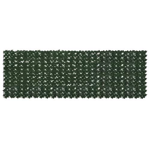 Brise-vue pour balcon extérieur en feuillage artificiel vert foncé UV