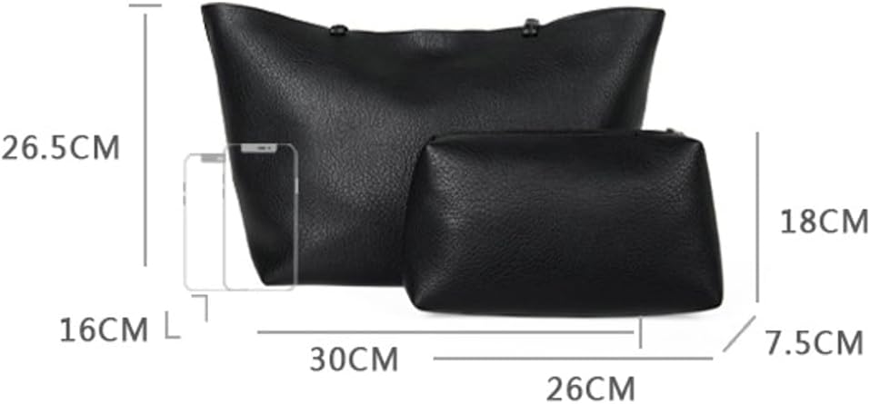Pocadri Women's Large Totes PU Leather Shoulder Bag Soft Purse Handbag Casual Top Handle Bag for Travel Work